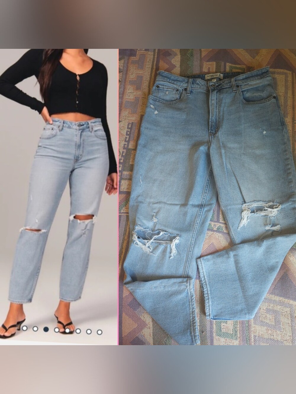Abercrombie & Fitch High Rise Mom Jeans Size 10/30 Short